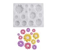 11 Cavity Flower Mold in Silicone, Multi Shape Floral Casting Sheet for Resin, Wax Flowers and Plaster Art Projects At Home Flower Mold Silicone Resin Plaster Floral Casting