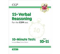11+ CEM 10-Minute Tests: Verbal Reasoning - Ages 10-11 Book 2 (with Online Edition): for the 2026 tests (CGP CEM 11+ Ages 10-11)