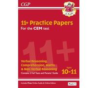 11+ CEM Practice Papers: Ages 10-11 - Pack 1 (with Parents' Guide & Online Edition): for the 2026 tests (CGP CEM 11+ Ages 10-11)