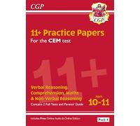 11+ CEM Practice Papers: Ages 10-11 - Pack 4 (with Parents' Guide & Online Edition)