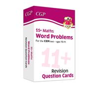 11+ CEM Revision Question Cards: Maths Word Problems - Ages 10-11 Hardback Book CGP Books Multi One Size
