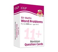 11+ CEM Revision Question Cards: Maths Word Problems - Ages 10-11 Hardback Book CGP Books Multi One Size