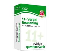 11+ CEM Revision Question Cards: Verbal Reasoning - Ages 9-10 Hardback Book CGP Books Multi One Size