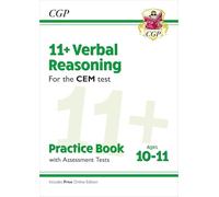 11+ CEM Verbal Reasoning Practice Book & Assessment Tests – Ages 10–11 (with Online Edition)