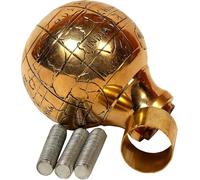 11 Cm Solid Brass Globe Head Handle Victorian Wooden Walking Stick Cane Unisex Walking Cane Topper