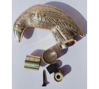 11 Cm Solid Brass Raven Crow Head Handle Antique Embossed for Walking Stick Canes Shaft