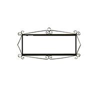 11 cm x 5.5 cm Spanish Floral Negro Ceramic Number Tiles with the option of Metal Filigree Frames (Wire 5 tile frame)