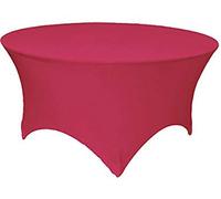 11 Colors Available Fushia Pink Spandex Stretch Spandex Stretch Cover Tablecloth for 6ft Foot Round Table 183x75