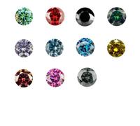 11 Colors Loose Moissanite Stones 5-10mm 1ct 2ct Round Brilliant VVS1 Moissanite Gemstones With GRA Certificate For Jewelry Making, 6.5mm 1ct, Non-Precious Metal, moissanite