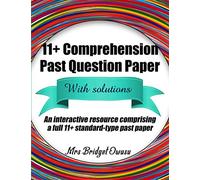11+ Comprehension Past question Paper: With Solutions (Volume)