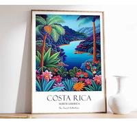 11 Costa Rica Poster Costa Rica Travel Print North America Travel Art Tropical Decor Floral Art Poster A4 - Wall Art Home Decor Movie Poster Canvas Film Cinema Retro Vintage Cult Classic Nostargic Sa