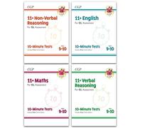 11+ GL 10-Minute Tests Age 9-10 Collection 4 Books Set: Maths, English, Verbal Reasoning, Non-Verbal Reasoning