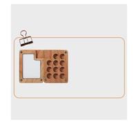 11-grid Portable Palette Mini Watercolor Paint Box Walnut Travel Carry-on Painting And Sketching Set(A-2pcs)
