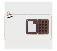 11-grid Portable Palette Mini Watercolor Paint Box Walnut Travel Carry-on Painting And Sketching Set(B-2pcs)