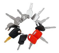 11 Heavy Equipment Keys Set, Construction Master Machine Keys Set for Cat, JD, Case, Komatsu, Hyster, Kubota, JCB, Bobcat, Daewoo, JLG, Toyota, Master Ignition Key for Workers and Opeartors