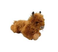 11" Highland Cow Plush Toy, Realistic Stuffed Highland Cattle, Soft Farm Animal Plushie(Bos grunniens)