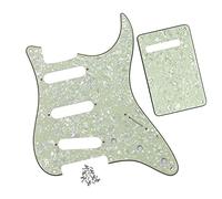 11 Hole 4 Ply SSS Guitar Pickguard Scratch Plate With Back Plate And Screws For For ST Electric Guitar Parts Guitar Replacement Pickguard (Color : 01)