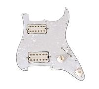 11 Hole Loaded Prewired Guitar Pickguard Guard Plate With HH Pickups For Guitar Strings Parts And Installation Tool Set Guitar Pickups Set Prewired Pick Guard Single Coil Pickup Ssh Pickups Alnico