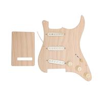 11 Hole Prewired Guitar Pickguard Set, Alnico 5 Single Coil Pickups for | Fully assembled plug and play harness, 250k pots and 5 way switch, bamboo construction for resonance, warm bright blues