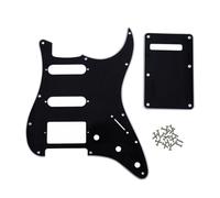 11 Hole ST Electric Guitar Guard, 3-Laye Pickguard With Aluminum Foil Shield(Black 3ply)