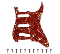 11 Hole ST/Strat Style Pickguard SSS Pick Guard for USA/Mexico Stratocaster/Strat Modern Style Guitar Parts, 3 Ply with Screws (Dark Tortoise)