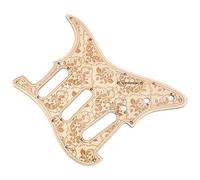 11 Holes Electric Guitar Pickguard Replacement Flower Pattern Scratch Plate Maple Wood Guitar Pickguard