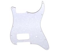 11 Holes Standard Single Uncovered Humbucker Electric Guitar Pickguard Stylish And Portable(4ply White)
