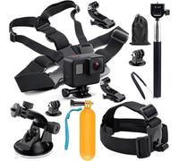 11-in-1 Action Camera Accessories Kit, Adjustable Chest Head Mount Bundle | Mount, Compatible with GoPro Hero 13, 12, 11, Fit for DJI Action, Ideal for Skiing, Biking, Outdoor Sports