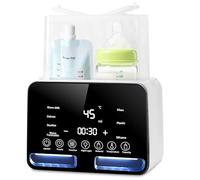 11-in-1 Baby Bottle Warmer - Baby Bottle Warmer & Milk Warmer with Steam Steriliser, Defrosting, Timer, Real-time Temperature Display & Warming Function, Breast Milk Warmer with Touchscreen