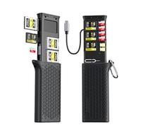 11-in-1 CFexpress Type B + SD + TF Card Reader & Storage Case Combo, USB-C 3.2 Gen2 10Gbps High-Speed Multi Card Reader Portable Card Holder Adapter for Cameras, Phones, Drones, Action Cameras, Black