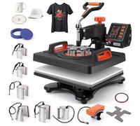 11 in 1 Heat Press Machine 30×38 Cm, Swing Away Heat Press for Sublimation, t Shirt Pressing Machine Multifunction, Heat Press Transfer Machine Combo for t-Shirt Hat Cap Mug Plate Cap