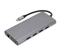 11 in 1 Type C Docking Station, USB C Hub with 4K, 100W PD Charging, 5Gbps USB 3.0, Ethernet, Card Reader, 3.5mm o, Aluminum y A for, XPS, Mate