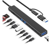 11 in 1 USB C Hub USB Hub 3.0 with SD Card Reader, VIENON USB Extender with Memory SD/Micro SD Card Reader, for Laptop, PC, MacBook, iPad Pro, iMac-Aluminum