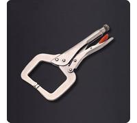 11-Inch C-Clamp Lock Grip Pliers with Wire Cutter, Forged Steel, Induction-Hardened Jaws