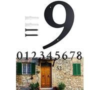 11 Inch Extra Large House Numbers, Address Numbers Elegant Black Finish Numbers Brushed Finish House Sign for Door Plate for Home Gate Building Store Mailbox (9)