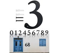 11 Inch Extra Large House Numbers, Address Numbers Elegant Black Finish Numbers Solid Metal House Sign for Door Plate for Home Gate Building Store Mailbox (3)