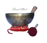 11 Inch Finest Meditation Mantra Carvsinging bowl, etching Tibetan Art and Budha, Singing Bowl With Drum Stick Cushions and Mallet,Bowls from tibet