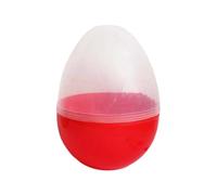11 Inch Giant Clear Easter Eggs - Jumbo Plastic Fillable Transparent Empty Eggs for Egg Hunt, Easter Basket Goodies, Party Decor & Storage (Red)