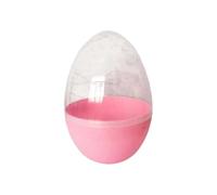 11 Inch Giant Clear Easter Eggs - Jumbo Plastic Fillable Transparent Empty Eggs for Egg Hunt, Easter Basket Goodies, Party Decor & Storage (Pink)