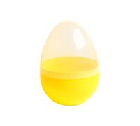 11 Inch Giant Clear Easter Eggs - Jumbo Plastic Fillable Transparent Empty Eggs for Egg Hunt, Easter Basket Goodies, Party Decor & Storage (Yellow)