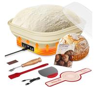 11 Inch Graphene Heating Pizza Dough Proofing Box，25-50℃ Thermostatic Control Bread Proofing Basket 4 L，Silicone Foldable，1-6 hour Timed Control，for Bread Baking Homemade beginners a Baker’s Dream