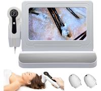 11-Inch HD LCD Skin & Hair Analyzer | 50X/200X Magnification All In One Follicle Detector & Skin Analysis Machine | Multi-Functional Device for Home, Salon, and Clinical Use(Color:Silver)