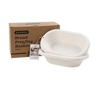 11 Inch Oval Pulp Bread Proofing Baskets 2-Pack with Liner