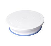11 Inch Rotate Turntable Sculpting Wheel Revolving Cake Turntable Painting Turn Table Lightweight Stand for Paint Spraying Spinner, Cake Decorating, Displaying (White, 11 Inch)
