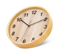 11 Inch Silent Non-Ticking Wall Clock with Rustic Finish Battery Operated Quartz Movement for Bedroom Living Room Office