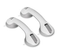 11 Inch Suction Grab Bars for Bathtub Shower, 2 Pack Heavy Duty No Drill Bathroom Safety Handles with Double Locking Suction Cups, Non Slip Shower Grab Bar for Seniors, Elderly, Pregnant Women