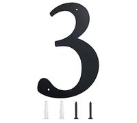 11 Inch Super Large House Numbers, Modern Address Numbers Elegant Black Finish Numbers Solid Metal House Sign for Door Plate for Home Gate Building Store Mailbox (3)