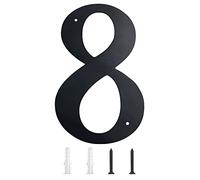 11 Inch Super Large House Numbers, Modern Address Numbers Elegant Black Finish Numbers Solid Metal House Sign for Door Plate for Home Gate Building Store Mailbox (8)
