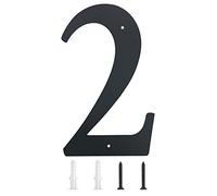 FINYSHIKK 11 Inch Extra Large House Numbers, Address Numbers, Elegant Black Finish Solid Metal House Sign for Door Plate, Home, Gate, Building, Store, Mailbox (2)