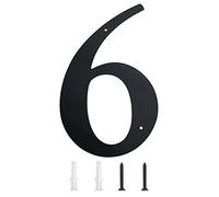 FINYSHIKK 11 Inch Extra Large House Numbers, Address Numbers Elegant Black Finish Numbers Solid Metal House Sign for Door Plate for Home Gate Building Store Mailbox (6)